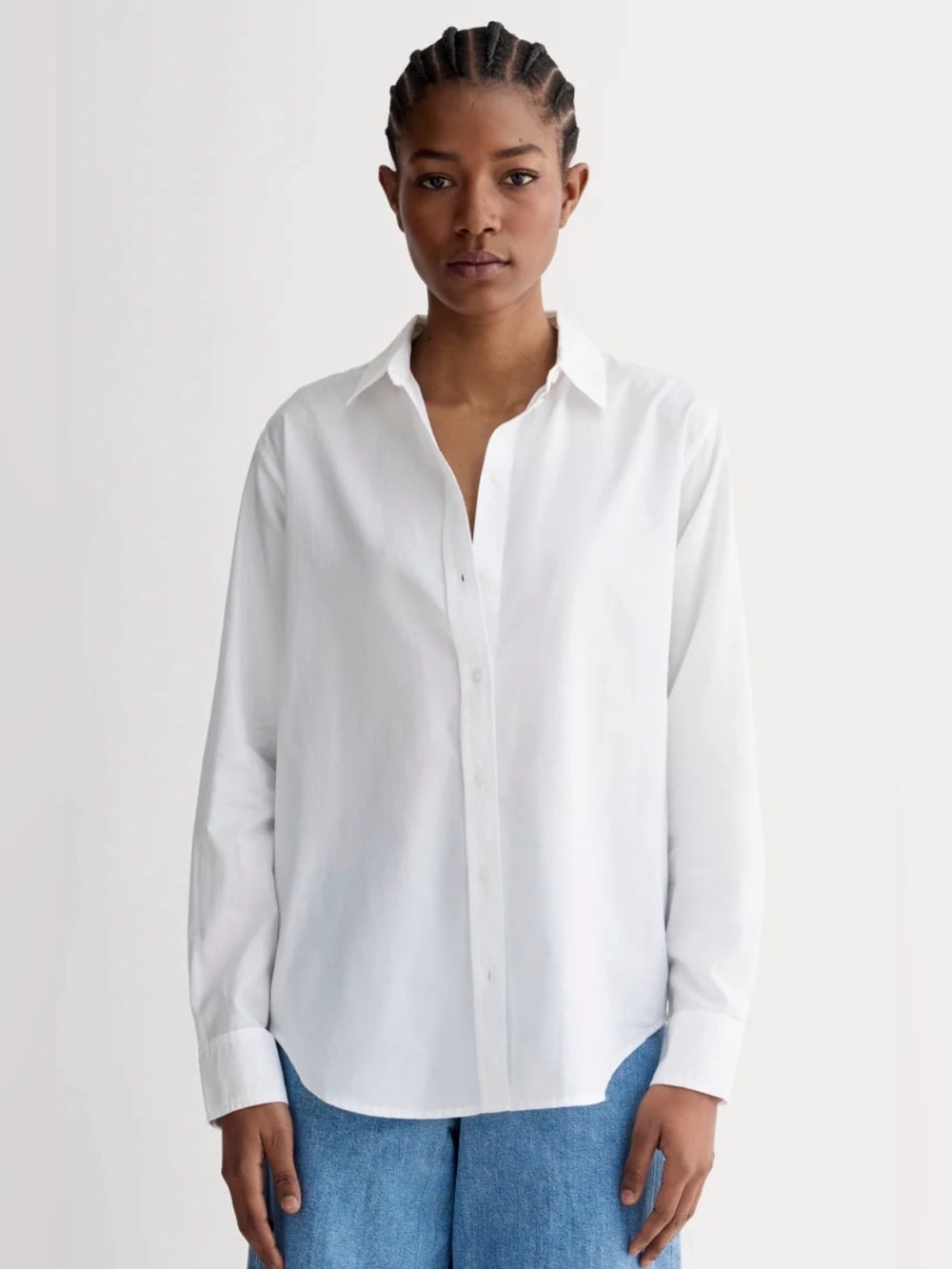 New Everlane THE MUST-HAVE SHIRT IN SILKY COTTON White Size 14